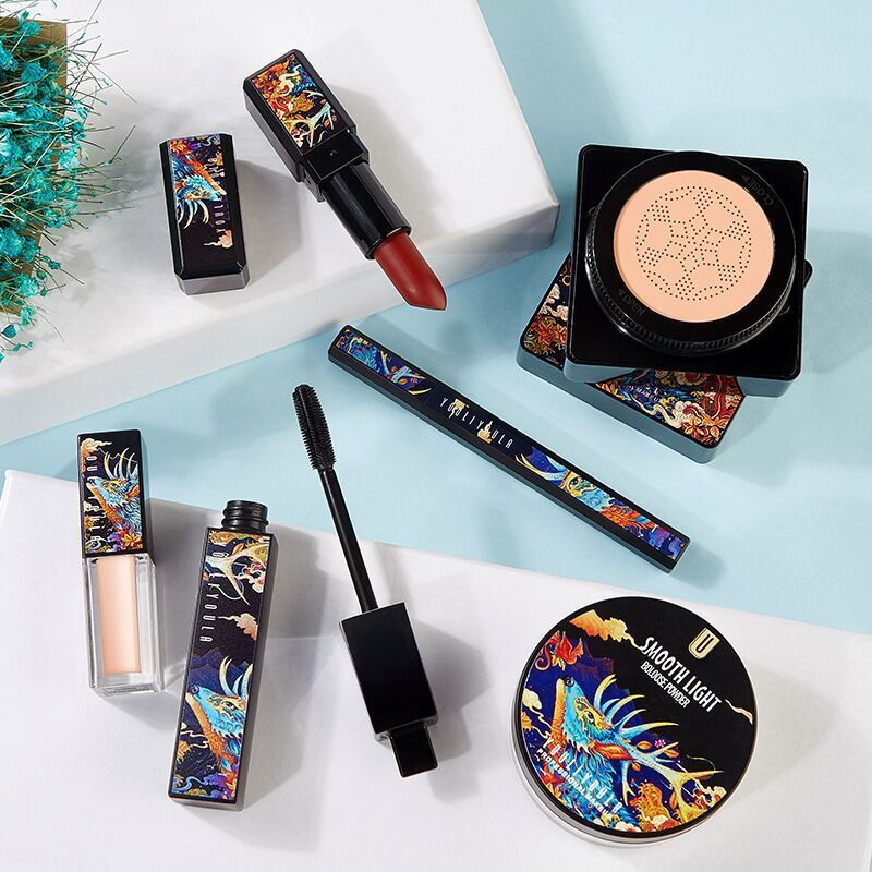"Beginner using starter makeup kit for daily natural beauty look"