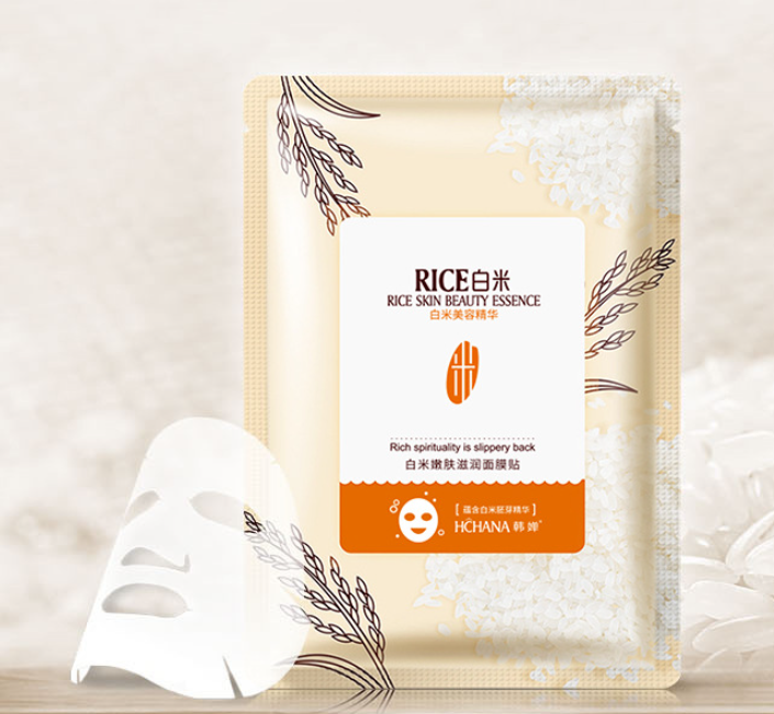 creamy mask texture with a hint of rice grain visuals.