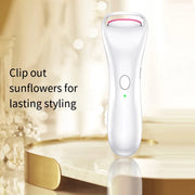 "USB rechargeable electric eyelash curler heated lash styling tool"