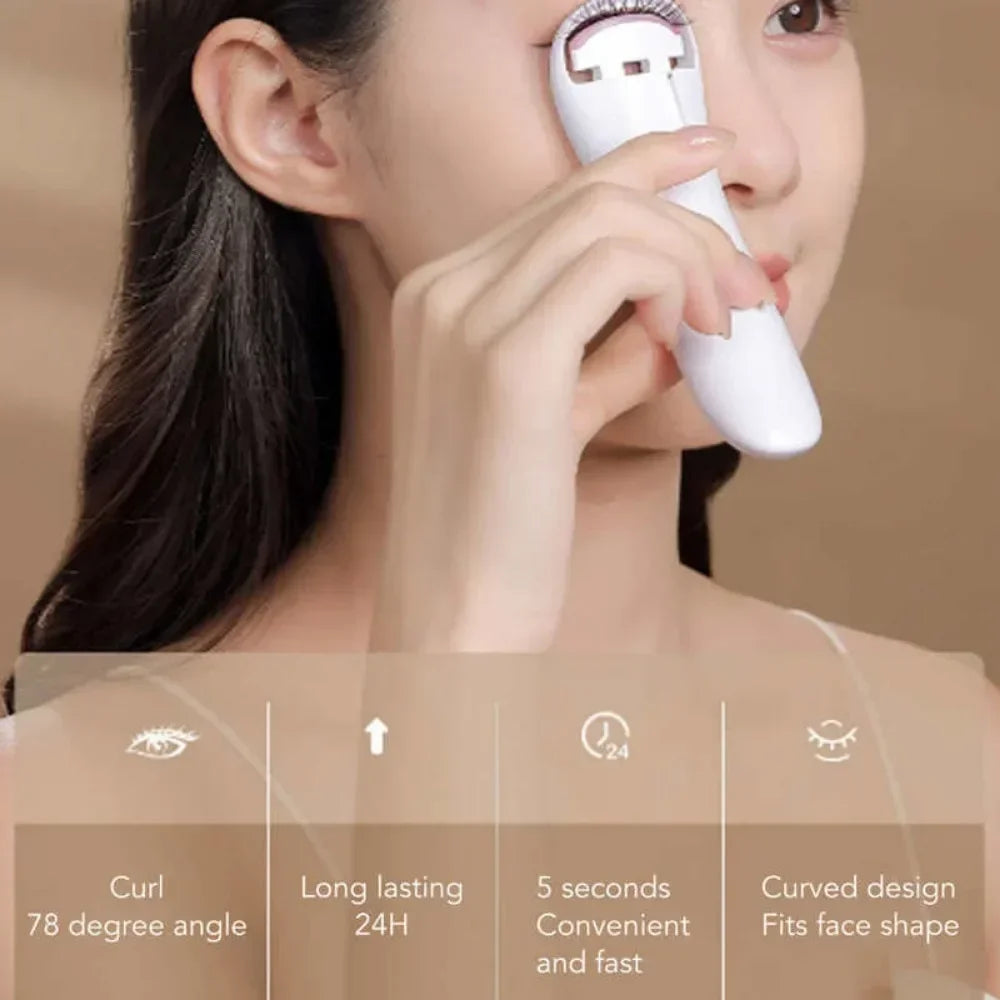 "Color changing silicone heated eyelash curler pad safe for lashes"