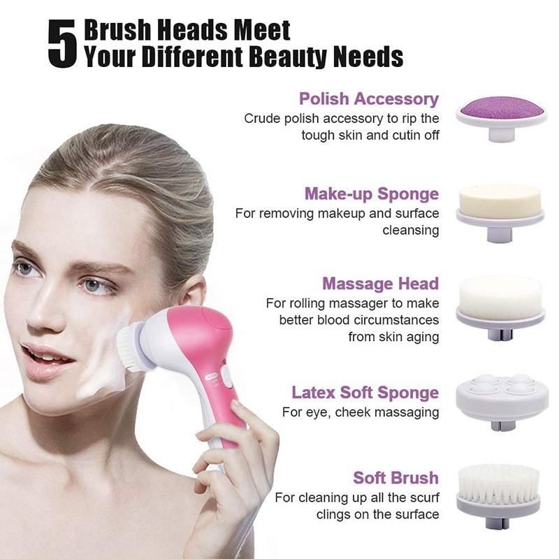 Portable 5 in 1 cleansing brush device”